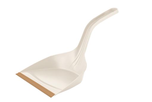 Совок Spin&Clean Wood, с ручками 21 см, с кромкой, сливочный/бук                            